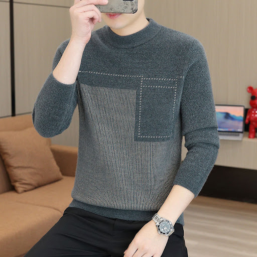 Title 5, Mens Half-High Collar Sweater Autumn And Winte...