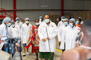 King Mswati III at the official opening of the Kellogg Tolaram factory in Eswatini.
