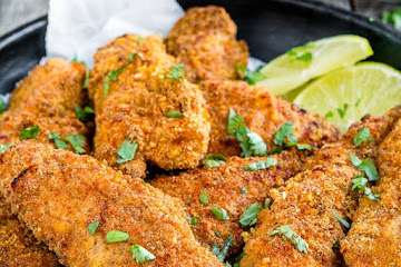 Eggless Oven Fried Chicken Tenders