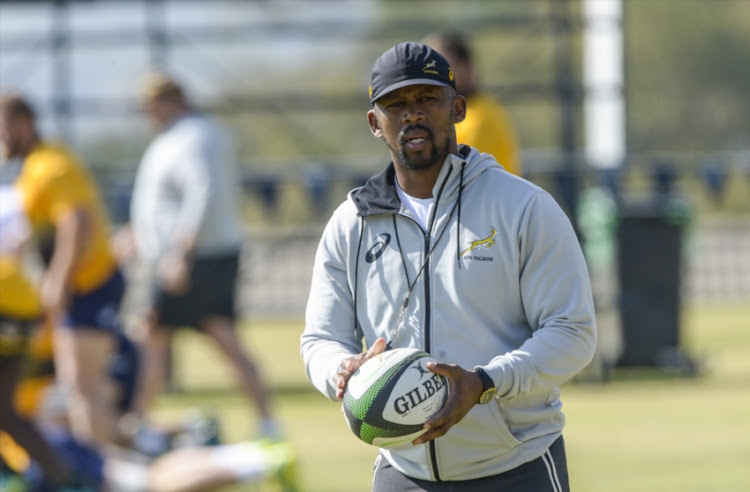 Mzwandile Stick of the Springboks during the South African national mens rugby team training season at St Stithians College on June 05, 2018 in Johannesburg, South Africa.