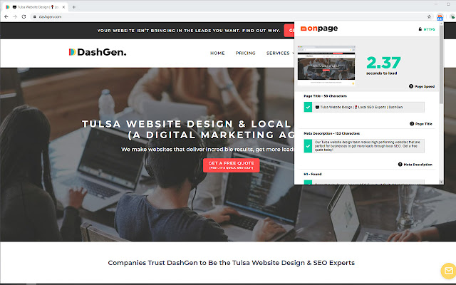 OnPage by DashGen. chrome extension