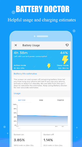 Screenshot Battery Doctor, Junk Cleaner