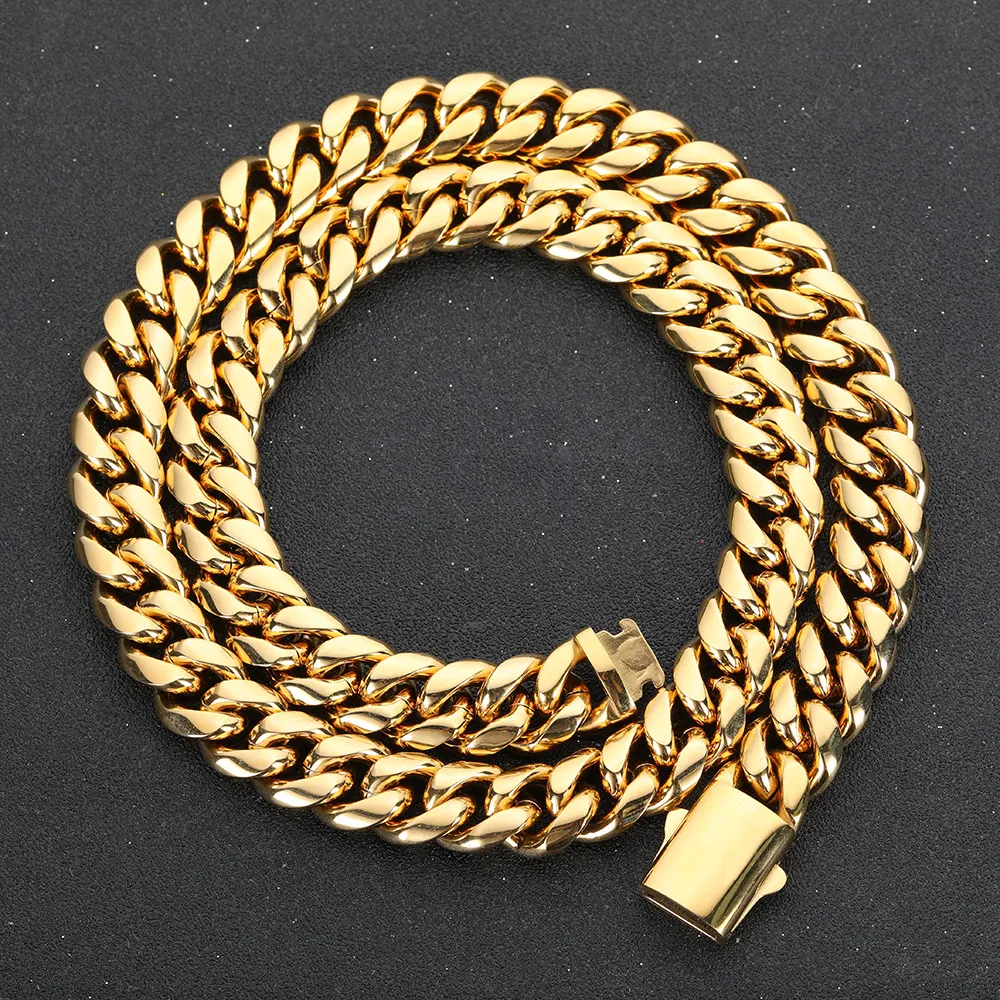 Title 8, Roestvrijstalen Cuban Link kettingarmband voor ...