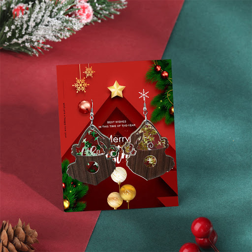 Title 44, Eco-friendly Acrylic Earrings Christmas XINGX f...