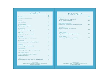 Blueline - The Promenade menu 