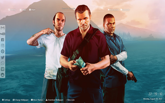 Grand Theft Auto GTA V Wallpaper chrome extension