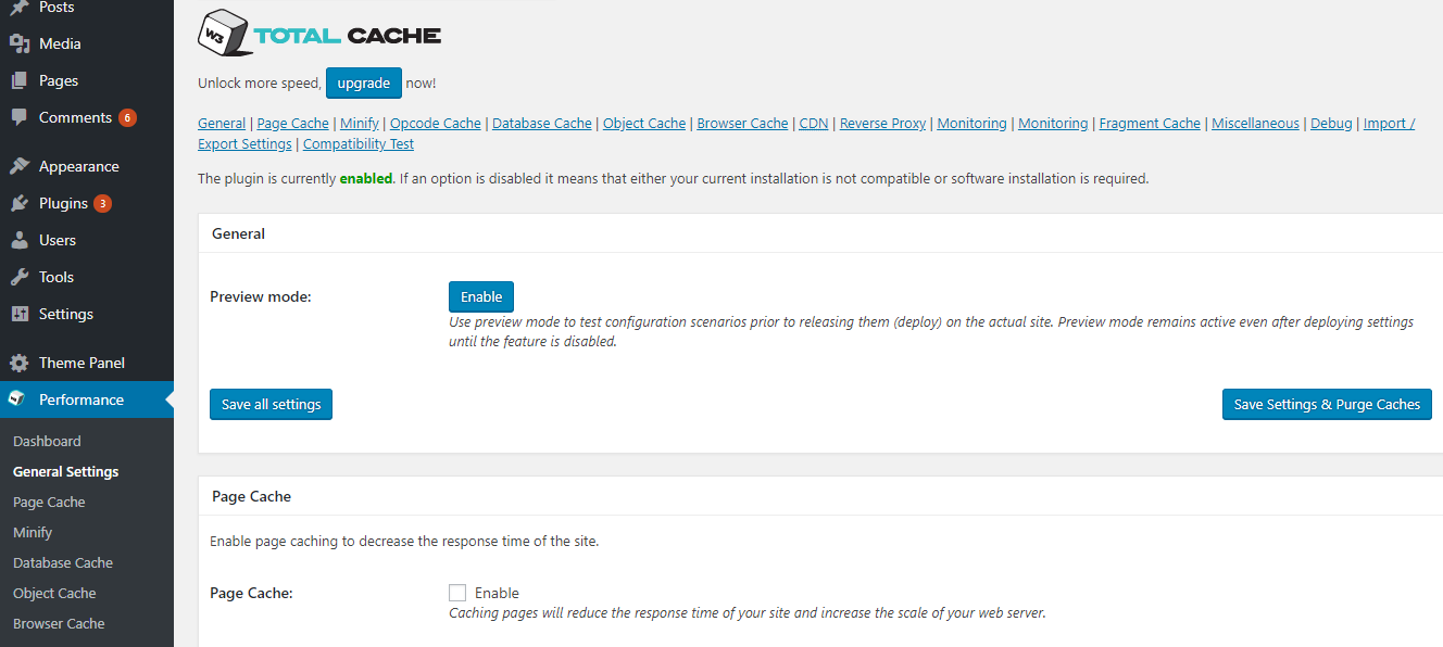 W3 Total Cache wordpress caching plugin