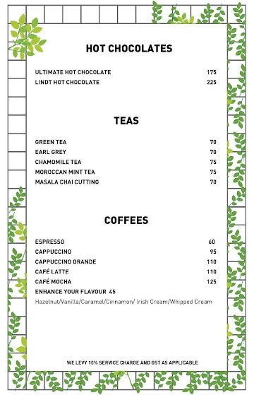 Mocha menu 