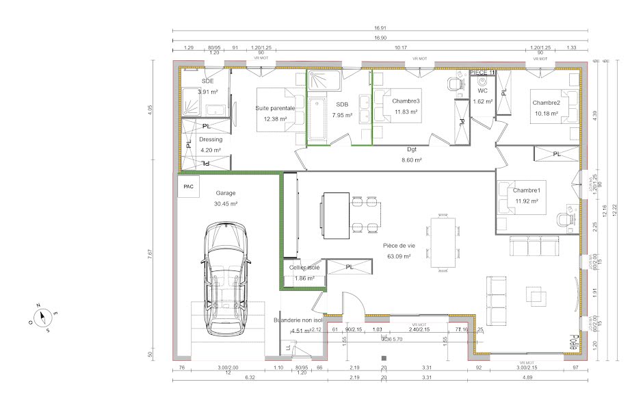 Vente maison neuve 5 pièces 110 m² à Marboz (01851), 324 000 €