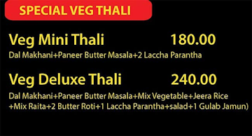 Miss Thali menu 