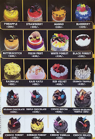 Cake Eaters menu 1