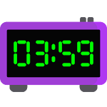 Full-screen digital clock. Timer. Alarm clock. Apk