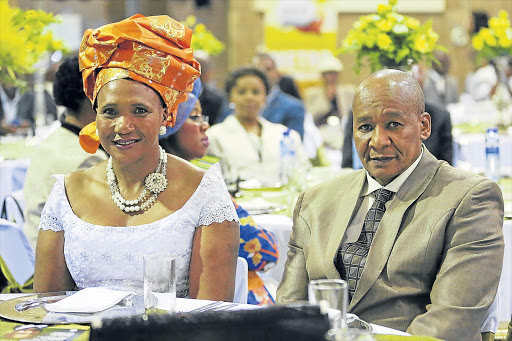 BUILDING PLANS: BCM mayor Alfred Mtsi, right, with his wife, Nolundi Mtsi, at the state of the metro address in East London yesterday Picture: STEPHANIE LLOYD