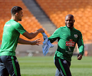 Tokelo Rantie during the South Africa Senior Men Team Morning Training on 06 June 2017 at FNB Stadium.