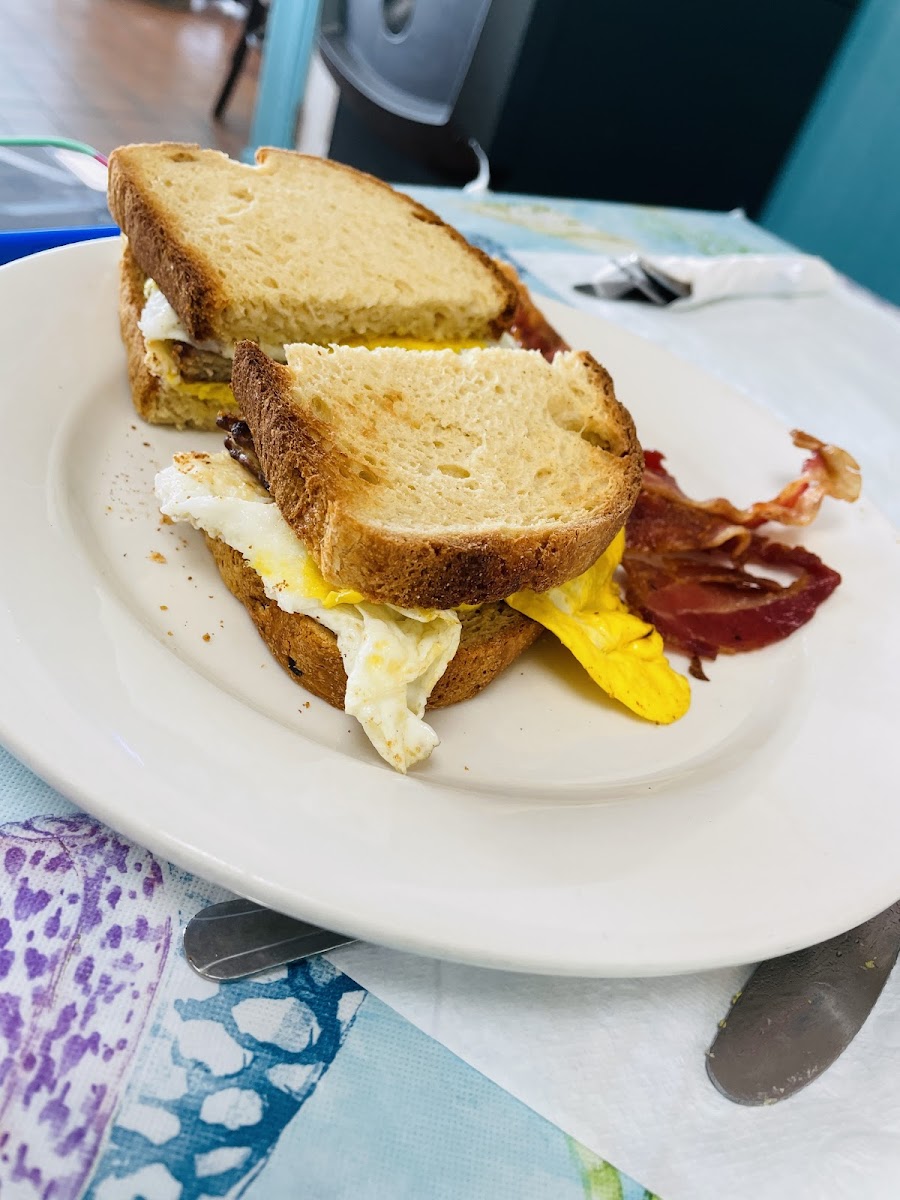 Gluten-Free Breakfast Sandwiches at Lemma's Beach Grill