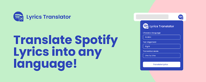 Spotify Lyrics Translator marquee promo image