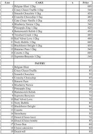 S Sons Bakes & Confectioners menu 1