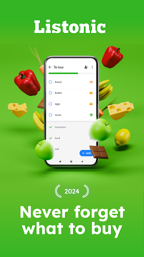 Screenshot Listonic: Grocery List App