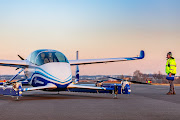 Boeing's autonomous flying car prototype is shown during an inaugural test flight in Manassas, Virginia, US, on January 22 2019.