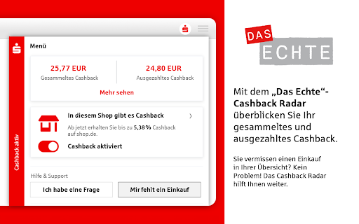 "Das Echte"-Cashback Radar