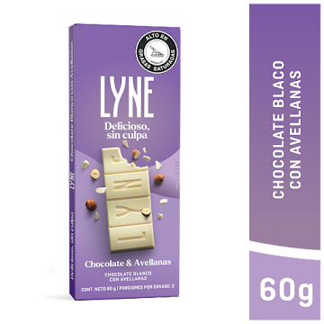 Chocolatina Lyne Blanca   con Avellana x 60 gr 