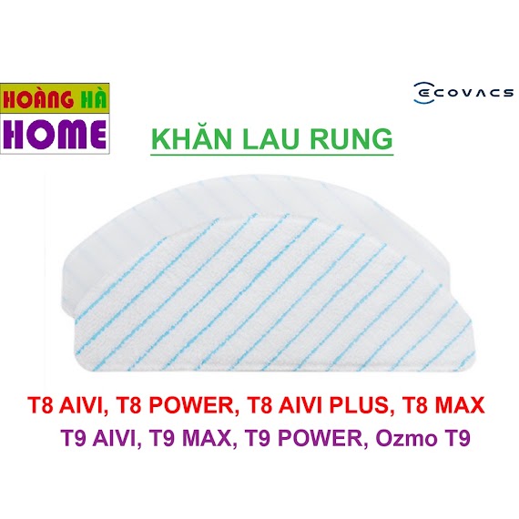 Khăn Lau Rung Robot Ecovacs Deebot T8 T9, Giẻ Lau Rung Robot Deebot T8 T9 Ozmo T9