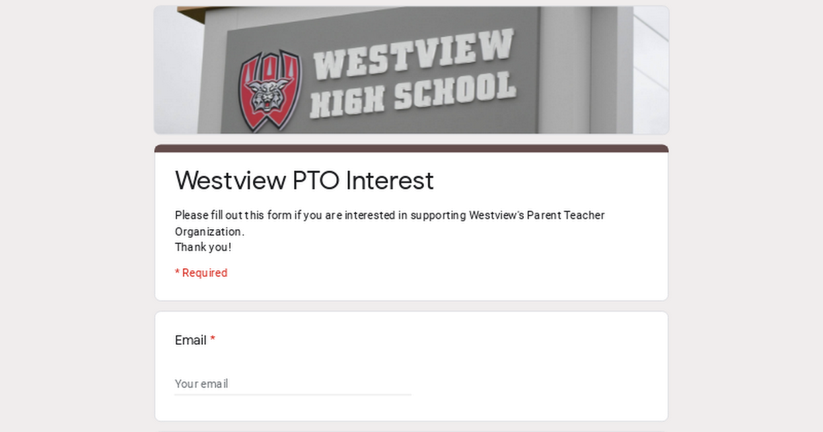 Westview PTO Interest