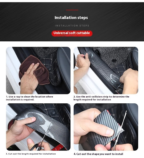 Title 4, Carbonfiber dorpelbeschermers voor autodeuren, ...