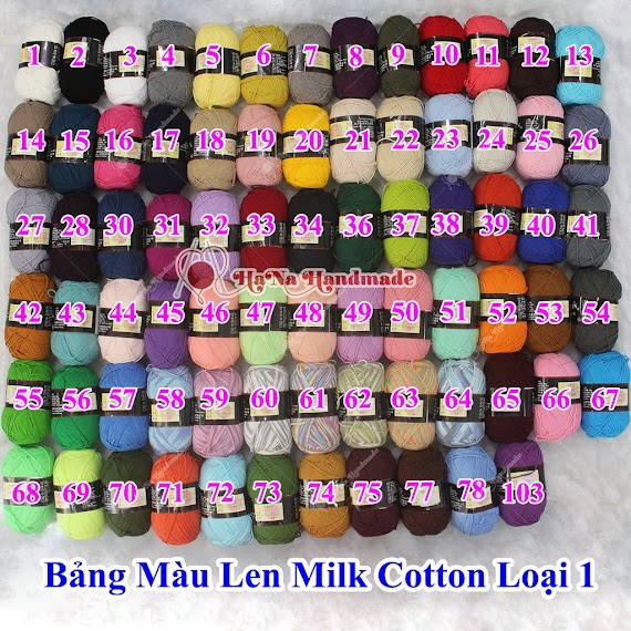 Len Milk Cotton Loại 1 Màu 01 - 50 (45K/Cuộn/125G)