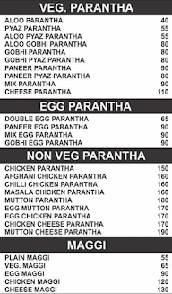 Punjabi Paranthas menu 1