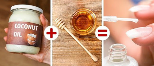 Dầu dừa và mật ong giúp bạn có một móng tay khỏe đẹp hơn.