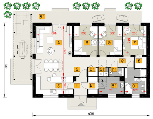 Dom Wiktorii pa - A117/1 - Rzut parteru