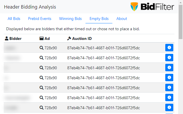 BidFilter Header Bidding Analysis Preview image 6