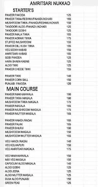 Amritsari Nukkad menu 1