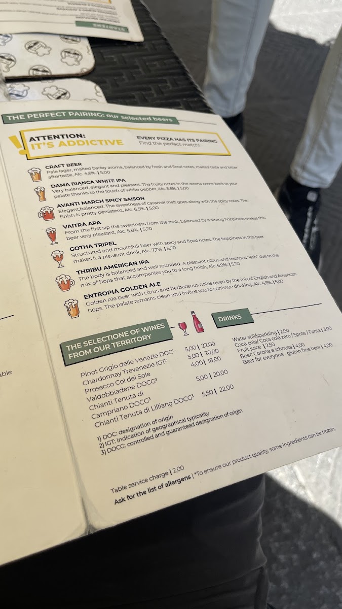 Mister Pizza gluten-free menu