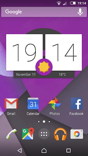 Material Purple Xperia Theme