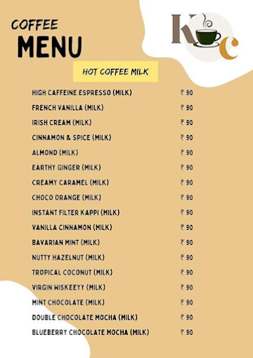 Karens Cafe menu 