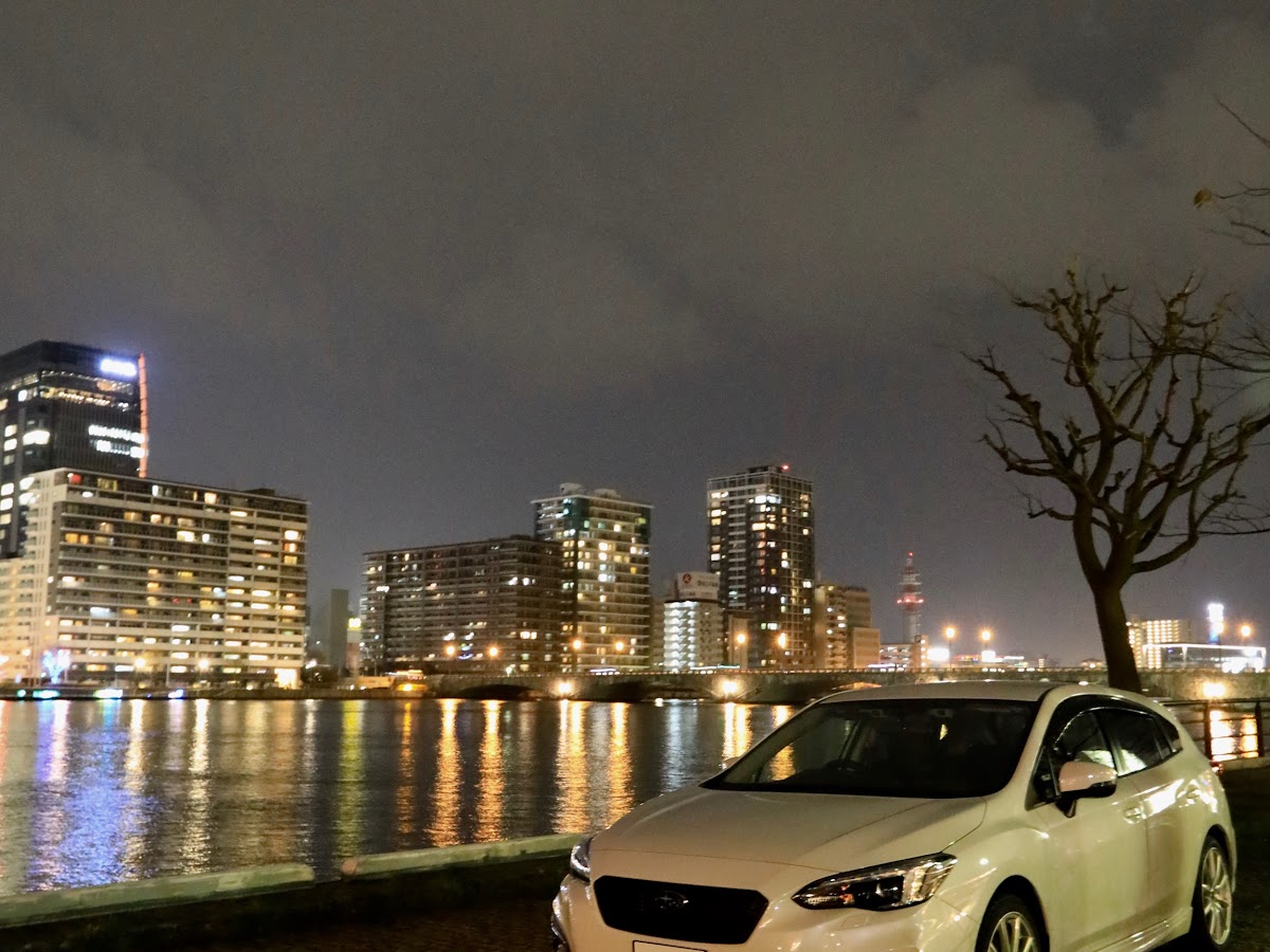 インプレッサ スポーツ Gt7の夜景 撮影 萬代橋とコラボ 柳都大橋 ホテル日航新潟とコラボに関するカスタム メンテナンスの投稿画像 車のカスタム情報はcartune