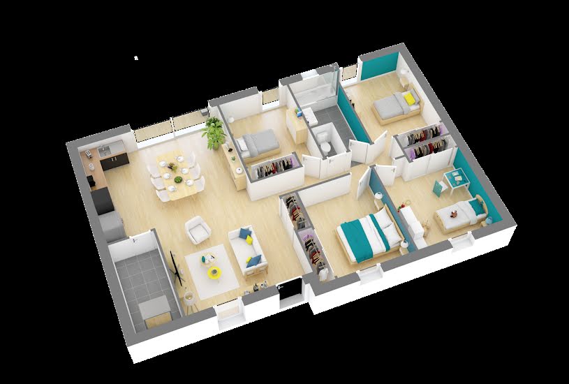  Vente Terrain + Maison - Terrain : 560m² - Maison : 99m² à Vallet (44330) 