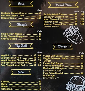 FoodTalap menu 