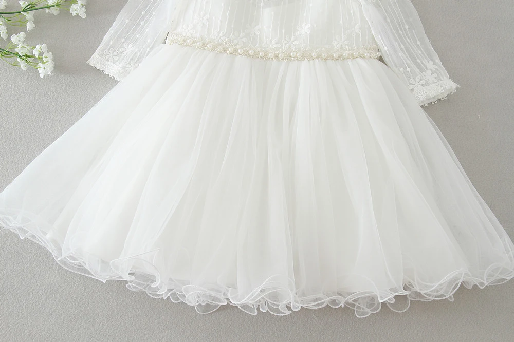Title 12, Vestido de casamento manga longa para bebê com ...