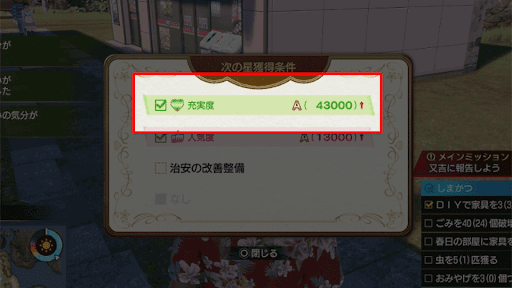 充実度43000以上にする