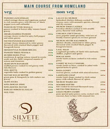 On High - Hotel Silvete menu 