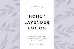 Honey Lavender Lotion - Label item