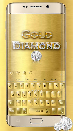Luxury Gold Diamond Keyboard Theme