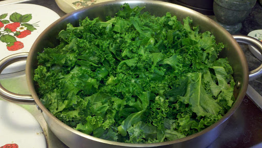 Here it is at the point where you add the kale. The onions and garbanzo beans, etc., are underneath.