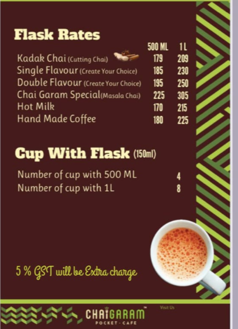 Chai Garam menu 