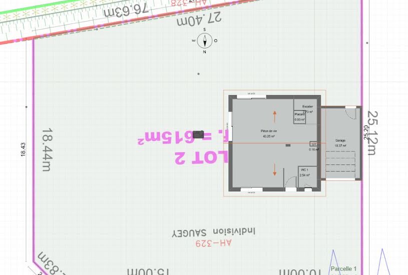  Vente Terrain + Maison - Terrain : 500m² - Maison : 91m² à Dolomieu (38110) 