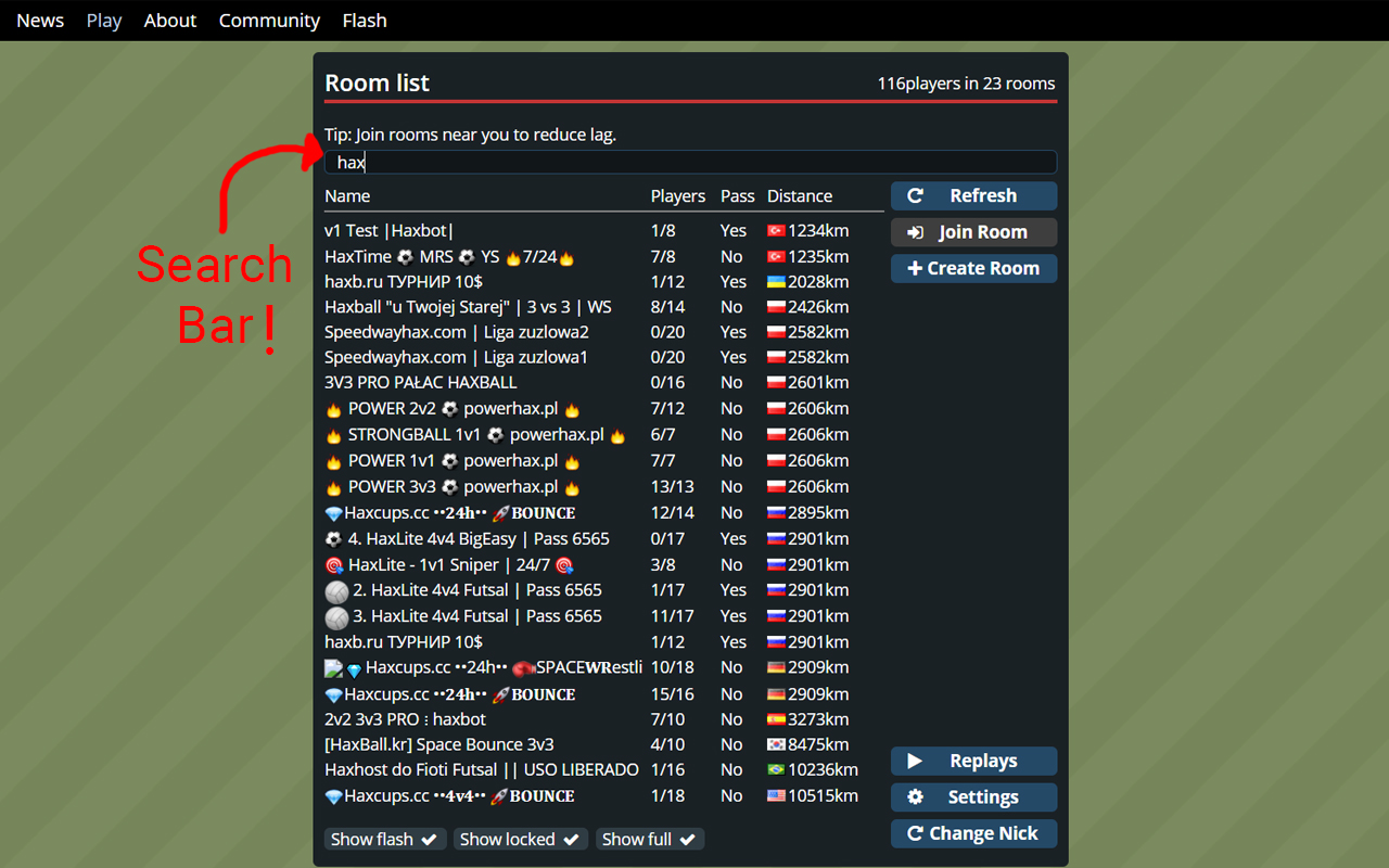 Haxball Room Search Preview image 0