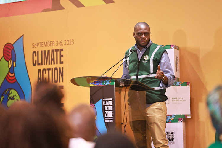 Nairobi Governor Johnson Sakaja at the Green Building Society Pre-Summit event on September 3, 2023